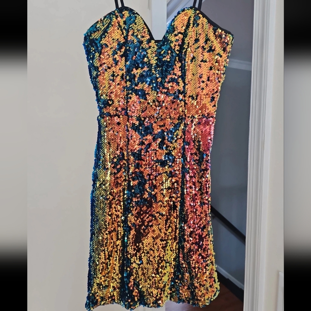 Multicolor Sequin Dress